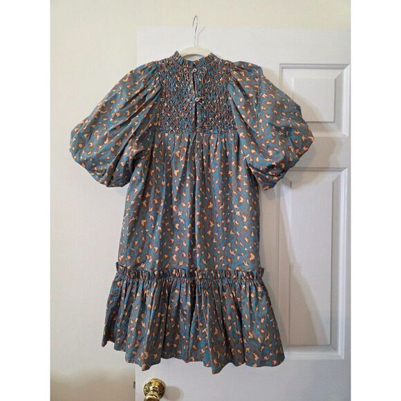 Tyler Boe Pippa Cotton Cheetah Print Dress, Multi $246 Sz XS - Picture 9 of 12
